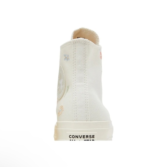 Converse Chuck Taylor All Star Lift Platform Embroidered Floral - Egret Size 5 - Picture 6 of 9